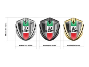 Bugatti 3D Emblem Abzeichen Max Stil Solides 3D Metall